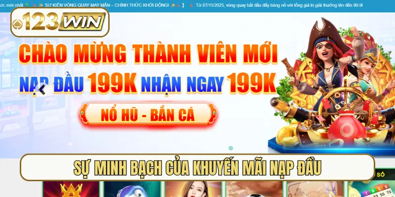 Sự minh bạch của khuyến mãi nạp đầu