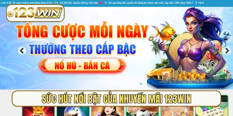 Sức hút nổi bật của khuyến mãi 123Win